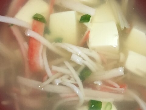 カニカマとえのきの中華スープ